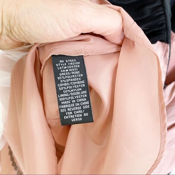 Laura Canada Cap-Sleeve Black V-Neck Top Mauve Full Skirt w/Appliqué Prom Dress - Picture 16 of 16